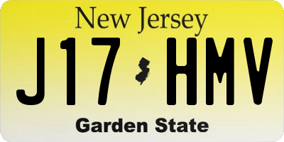 NJ license plate J17HMV