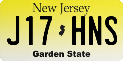 NJ license plate J17HNS