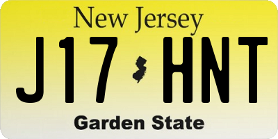 NJ license plate J17HNT