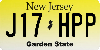 NJ license plate J17HPP