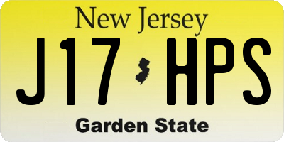 NJ license plate J17HPS