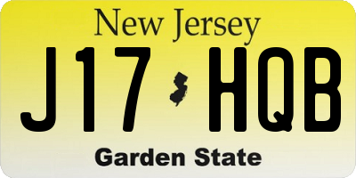 NJ license plate J17HQB