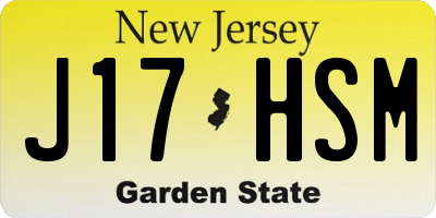NJ license plate J17HSM