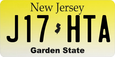 NJ license plate J17HTA