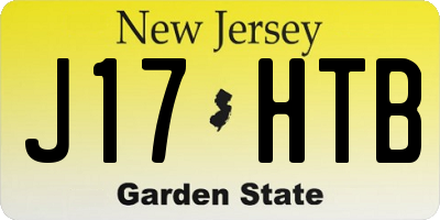 NJ license plate J17HTB