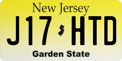 NJ license plate J17HTD