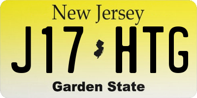 NJ license plate J17HTG