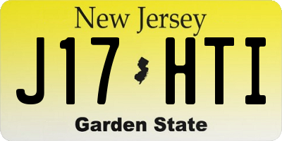NJ license plate J17HTI