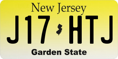 NJ license plate J17HTJ
