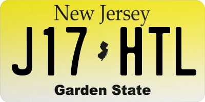 NJ license plate J17HTL
