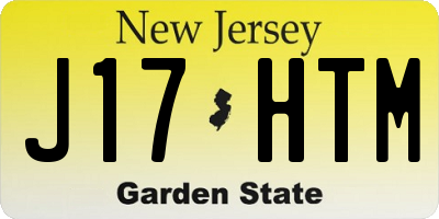 NJ license plate J17HTM