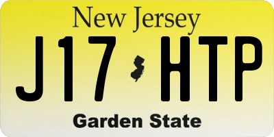 NJ license plate J17HTP