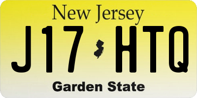 NJ license plate J17HTQ