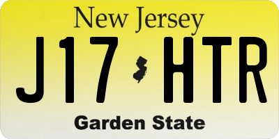 NJ license plate J17HTR