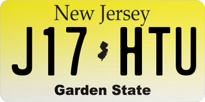NJ license plate J17HTU