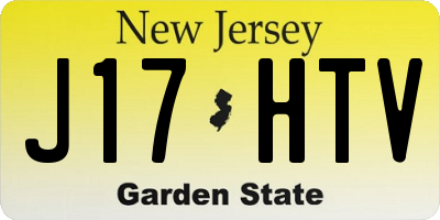 NJ license plate J17HTV