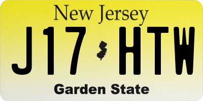 NJ license plate J17HTW
