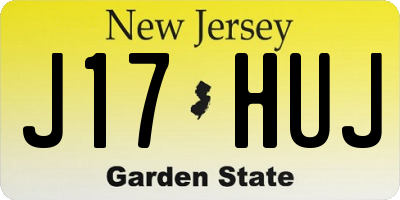 NJ license plate J17HUJ