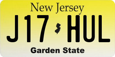 NJ license plate J17HUL