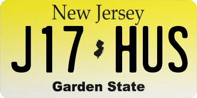 NJ license plate J17HUS