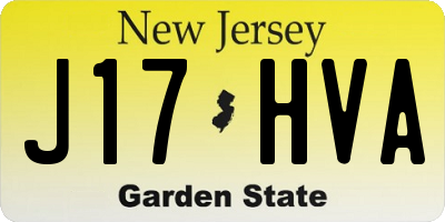 NJ license plate J17HVA