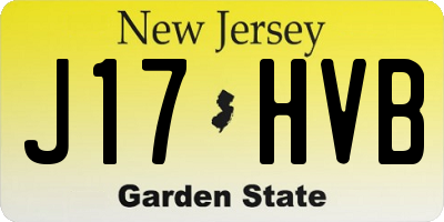 NJ license plate J17HVB