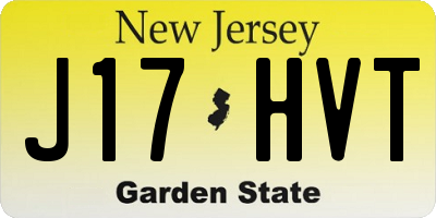 NJ license plate J17HVT