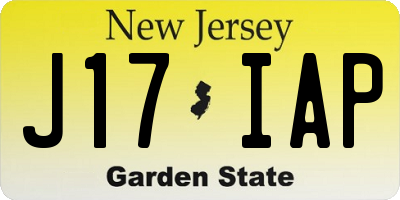 NJ license plate J17IAP