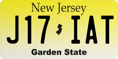 NJ license plate J17IAT