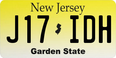 NJ license plate J17IDH