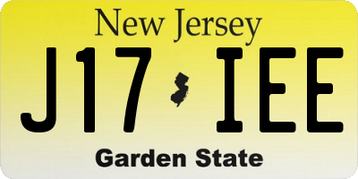 NJ license plate J17IEE