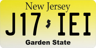 NJ license plate J17IEI