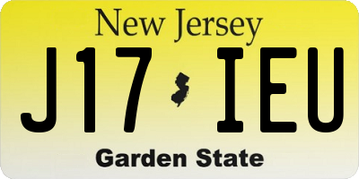 NJ license plate J17IEU