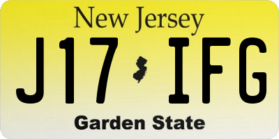 NJ license plate J17IFG