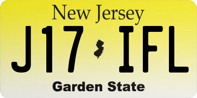 NJ license plate J17IFL