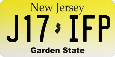 NJ license plate J17IFP