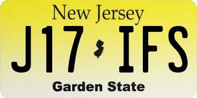 NJ license plate J17IFS