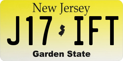 NJ license plate J17IFT