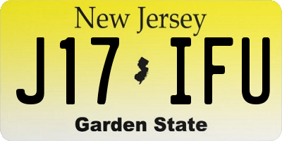 NJ license plate J17IFU