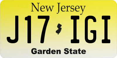 NJ license plate J17IGI
