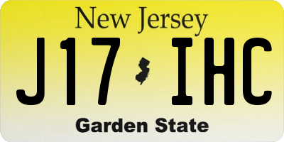 NJ license plate J17IHC