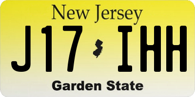 NJ license plate J17IHH