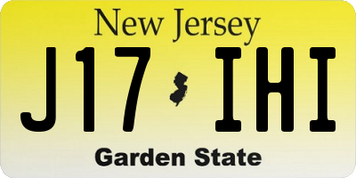 NJ license plate J17IHI