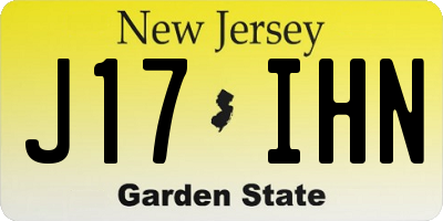 NJ license plate J17IHN