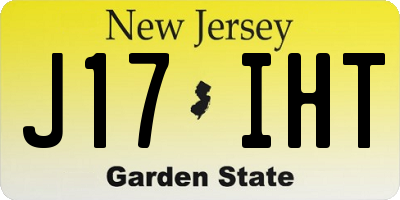 NJ license plate J17IHT