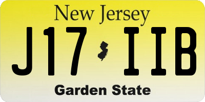 NJ license plate J17IIB