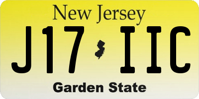 NJ license plate J17IIC