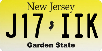 NJ license plate J17IIK