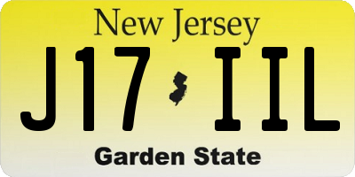 NJ license plate J17IIL