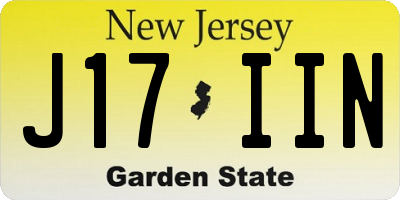 NJ license plate J17IIN